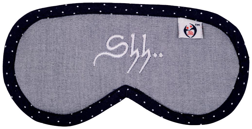 

Happiness OverloadedTM SM 62 Shh Grey Color Sleeping Eye Mask