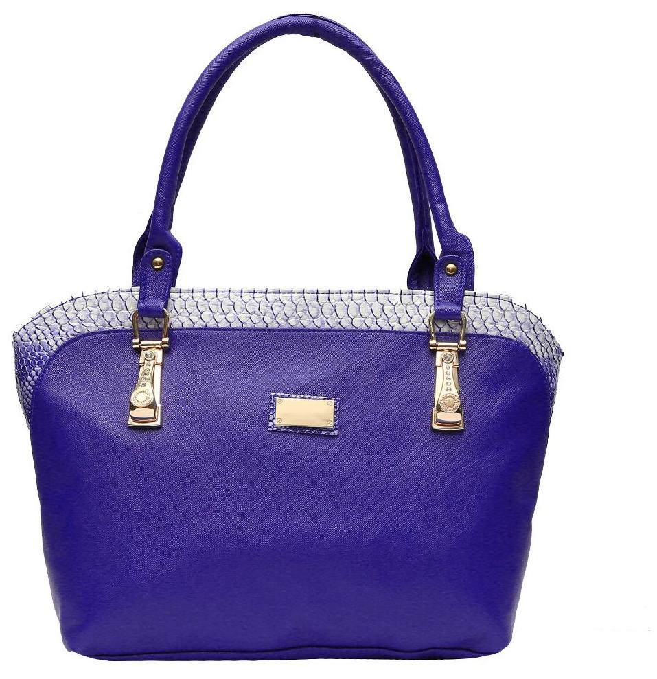 

Hawaishop Blue Faux Leather Handheld Bag