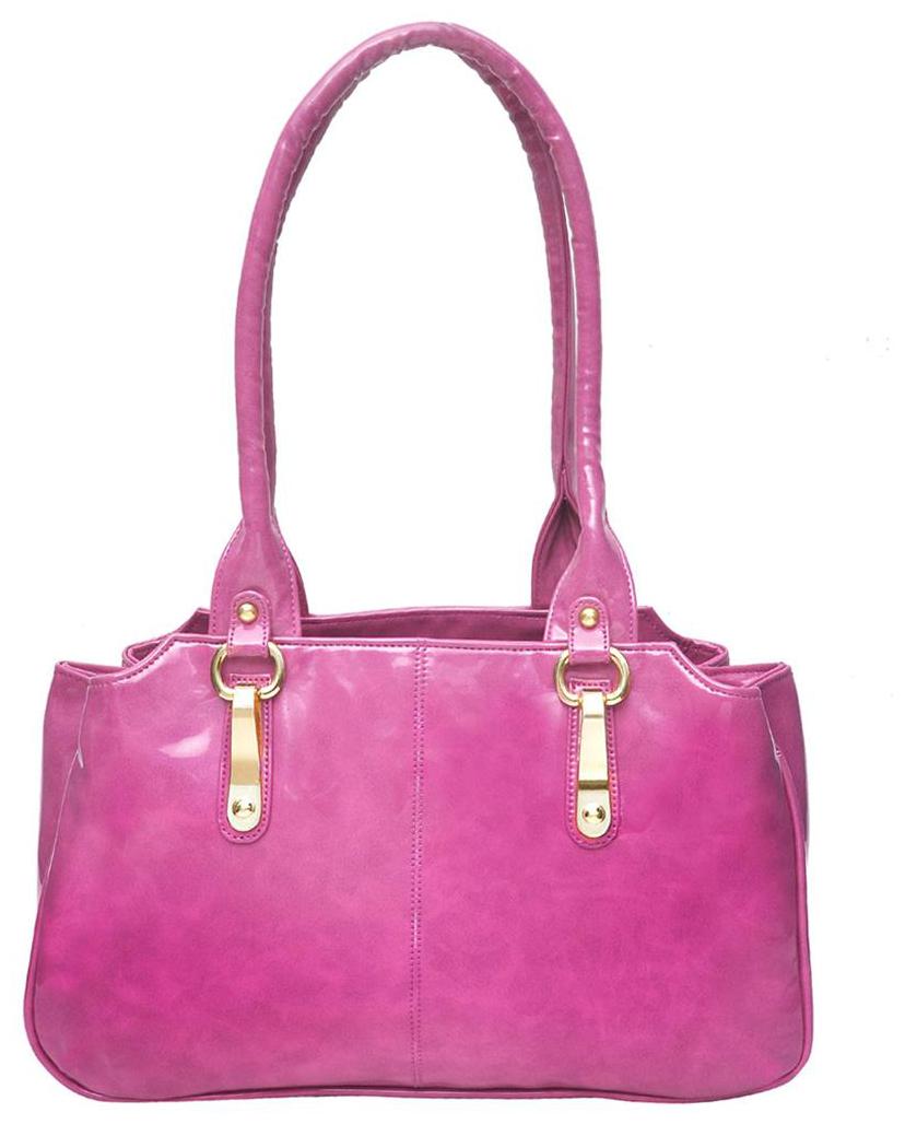 

Hawaishop Pink Faux Leather Handheld Bag