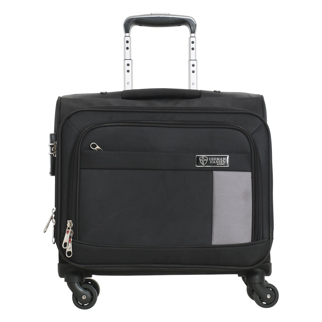 

Herman Hansen Cabin Size Overnighters Bag ( Black 4 Wheels )