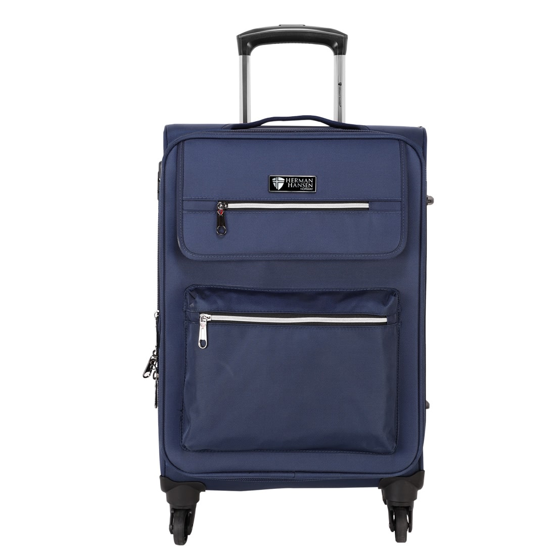 

Herman Hansen 4466 Medium Size Soft Luggage Bag ( Blue 4 Wheels )