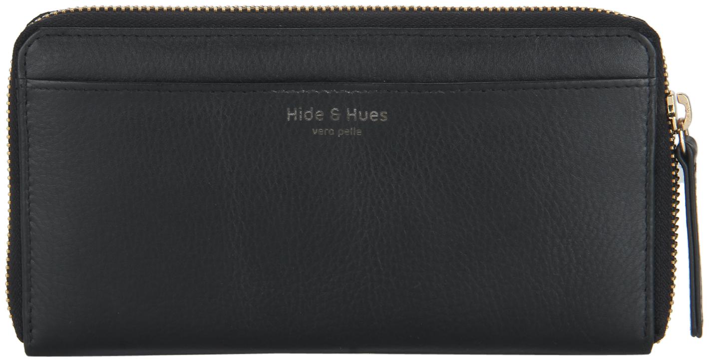 

Hide Hues Women Black Leather Wallet