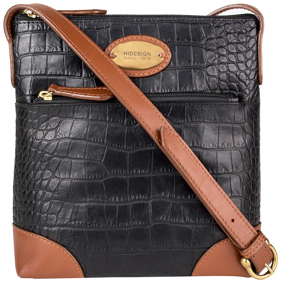 

Hidesign Black Leather Women Sling Bag