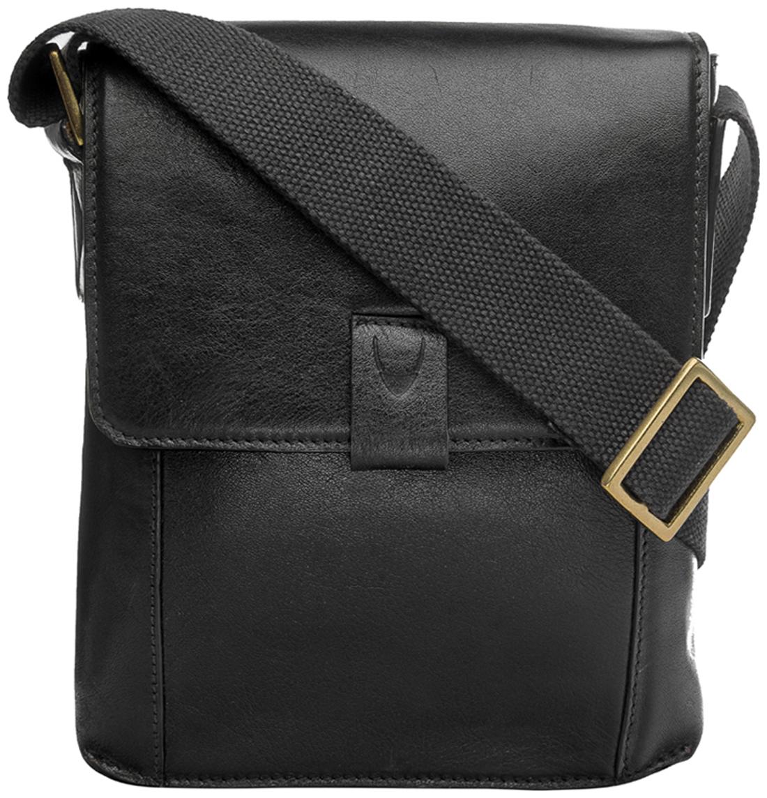 

Hidesign Aiden 03 Black Leather Messenger Bag