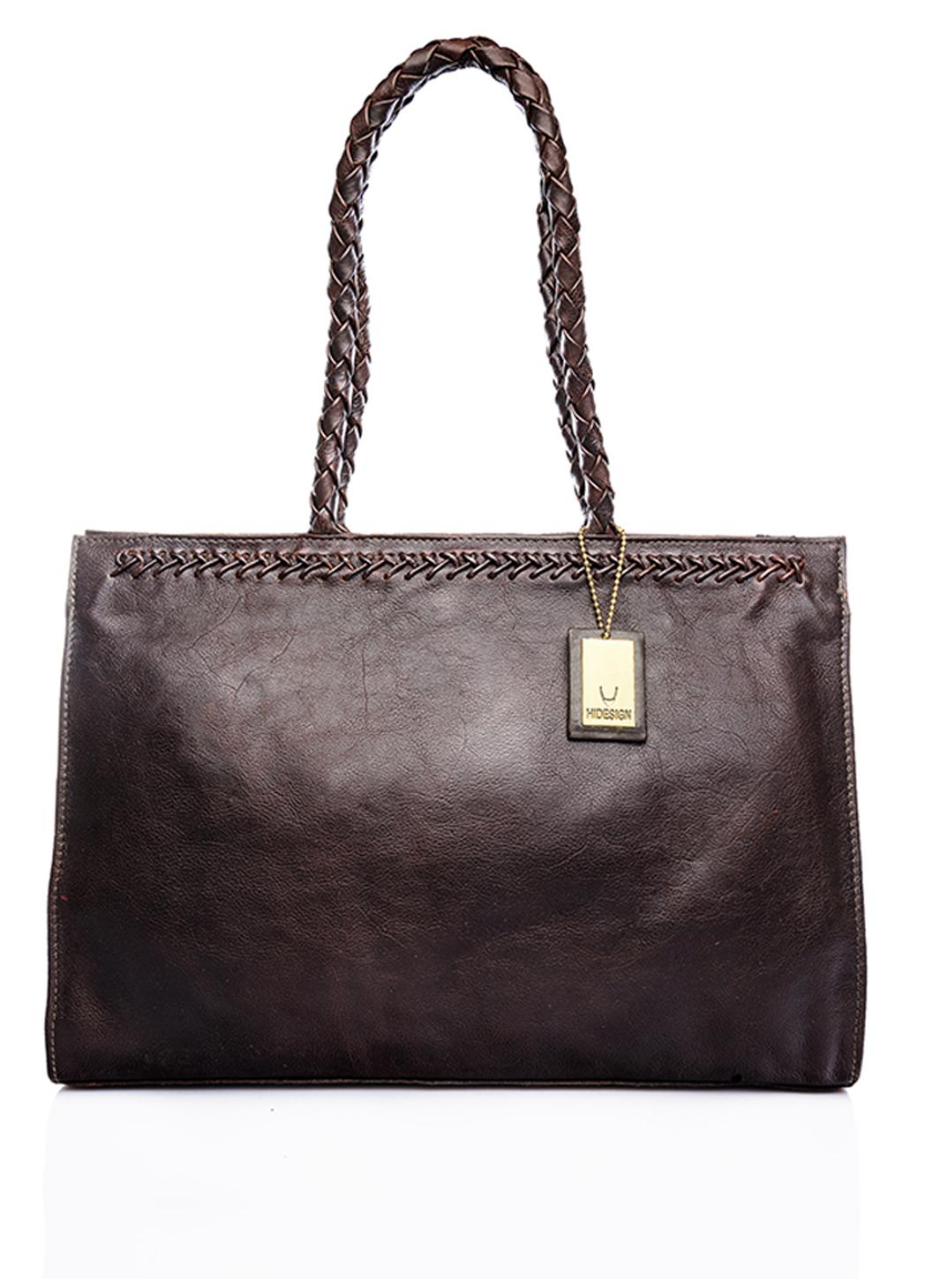 

Hidesign Juno 03 Brown Leather Tote Bag