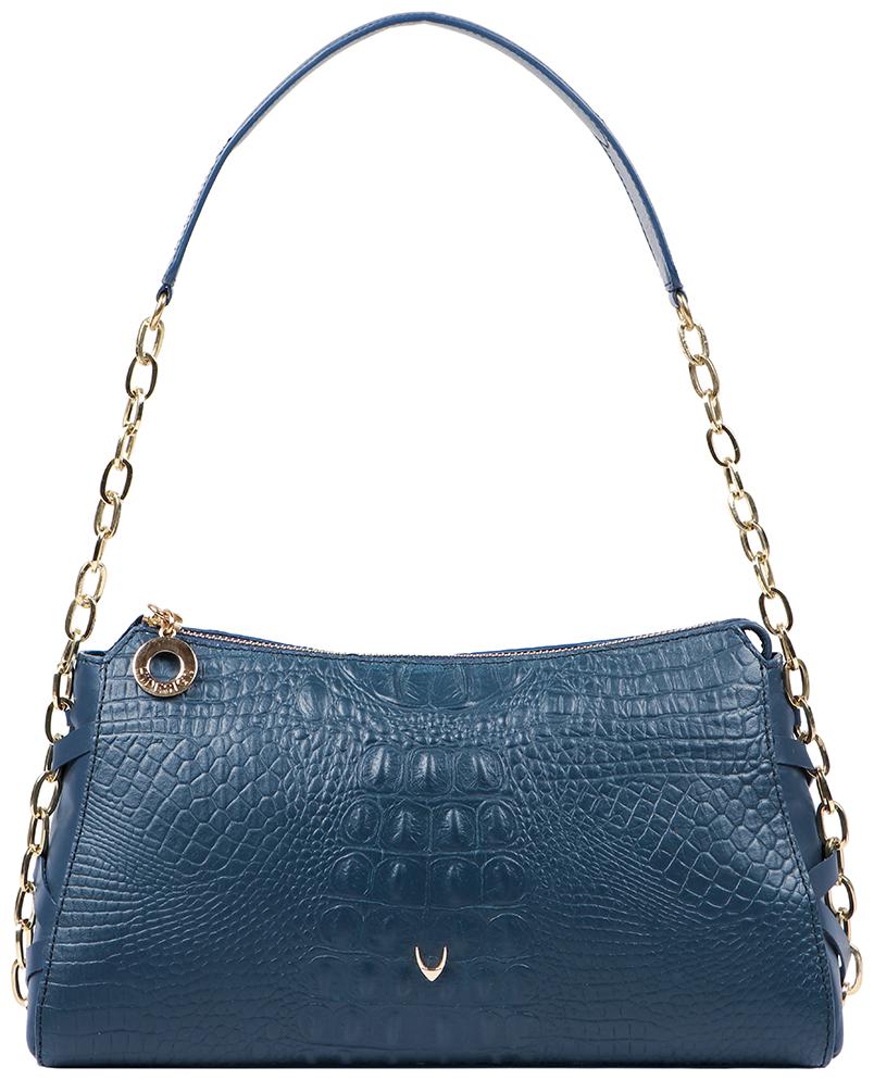 

Hidesign Charleston 03 Blue Leather Womens Shoulder Bag