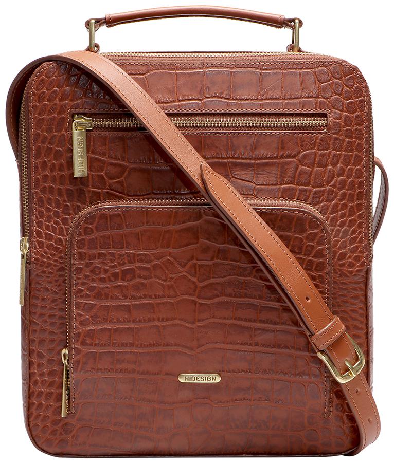 

Hidesign Draper 02 Tan Leather Men s Messenger Bag