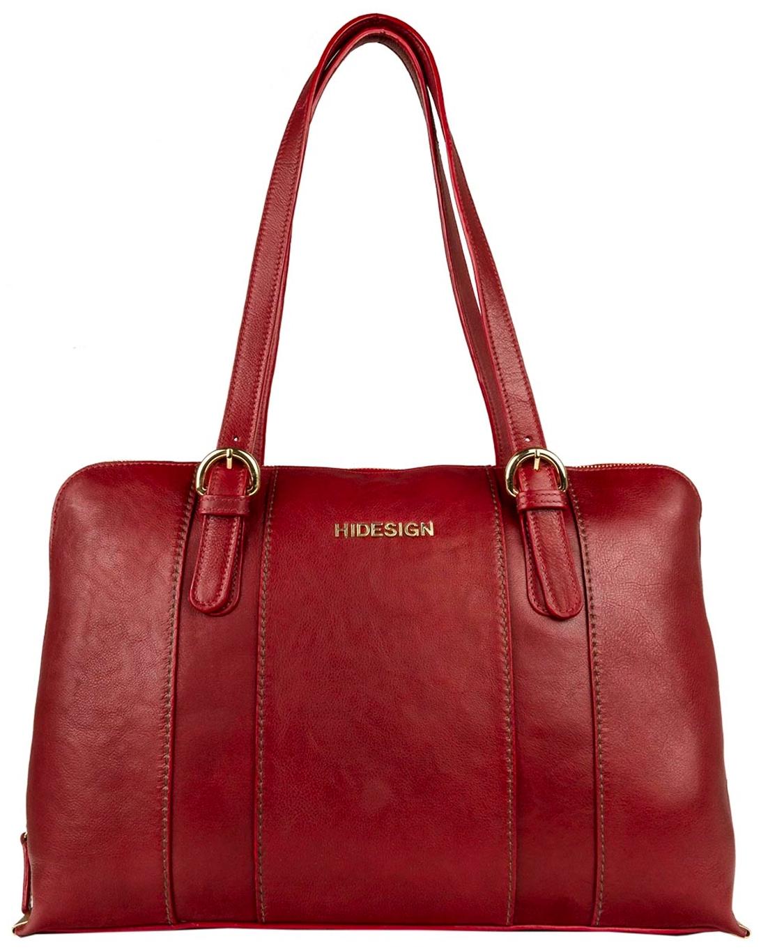

HIDESIGN ERSA 01 DARK RED LEATHER SHOULDER BAG LADIES HAND BAG