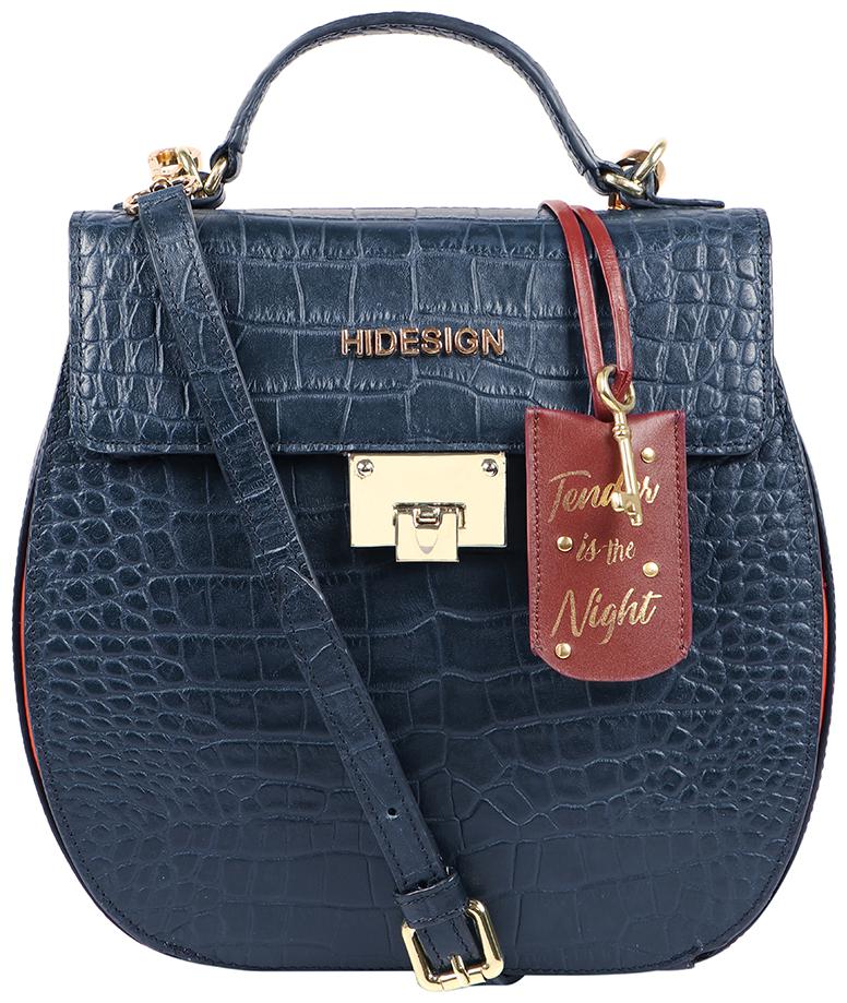 

Hidesign Fling 02 Blue Leather Women s Sling Bag