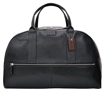 

Hidesign Leather Men Gym bag - Black