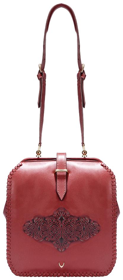 

Hidesign Gelda 02 Red Leather Womens Shoulder Bag