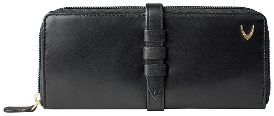 

Hidesign Women Black Leather Clutch