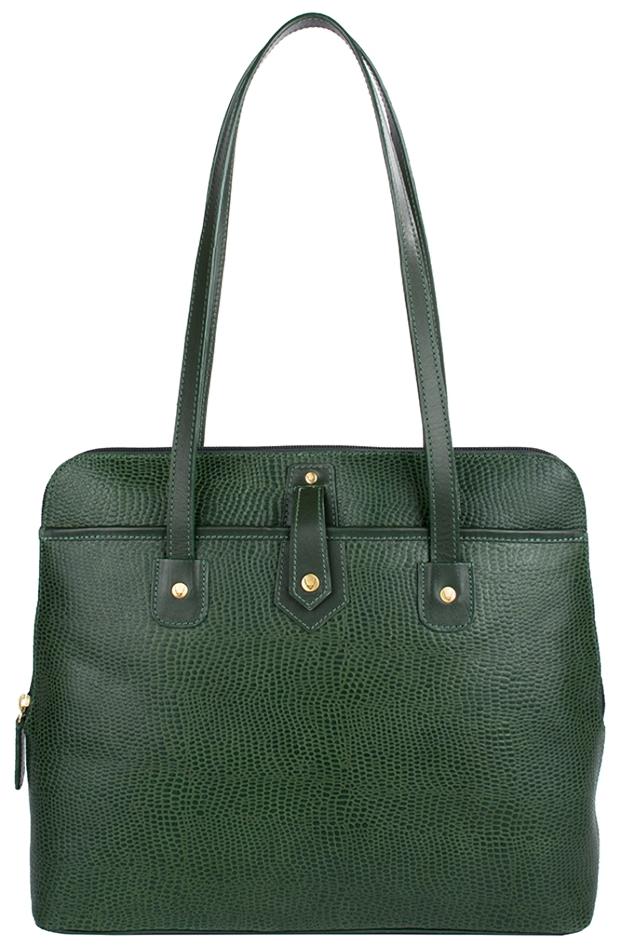 

Hidesign Hong Kong 02 Sb Green Leather Shoulder Bag