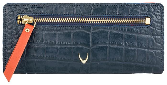 

HIDESIGN JUPITER W1 SB (RFID) BLUE LEATHER LADIES CLUTCH(Nautical)