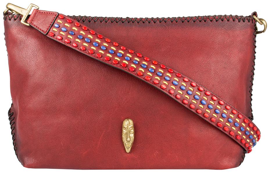 

HIDESIGN KIBOKO 02 RED LEATHER LADIES HAND BAG (MASAI)