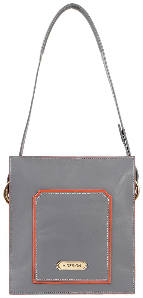 

HIDESIGN LA PORTE 01 GREY LEATHER WOMENS SHOULDER BAG