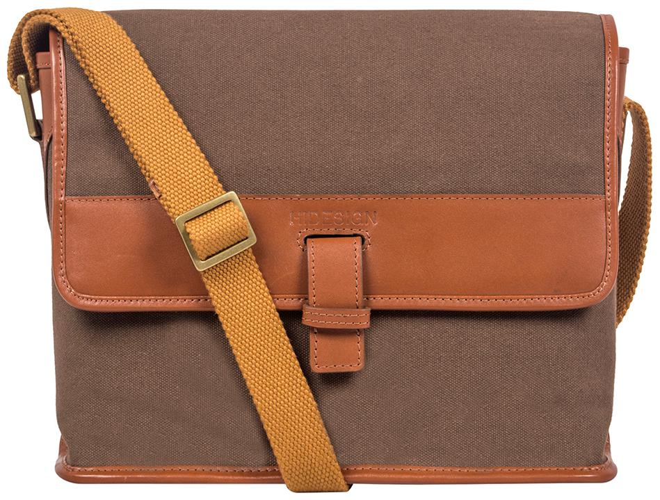 

Hidesign Plato 01 Tan Leather Messenger Bag