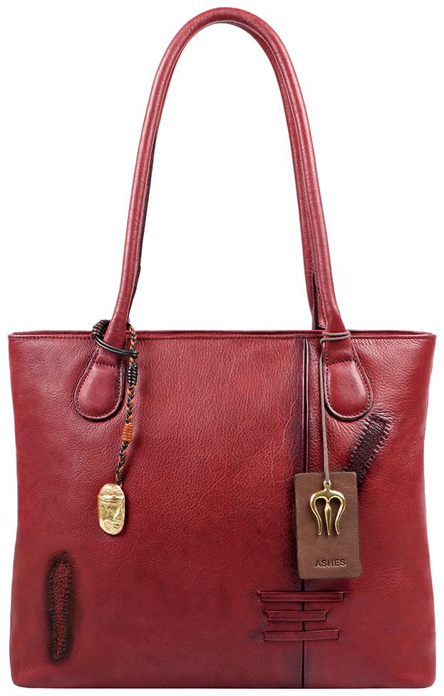

Hidesign Women Solid Leather - Tote Bag Red