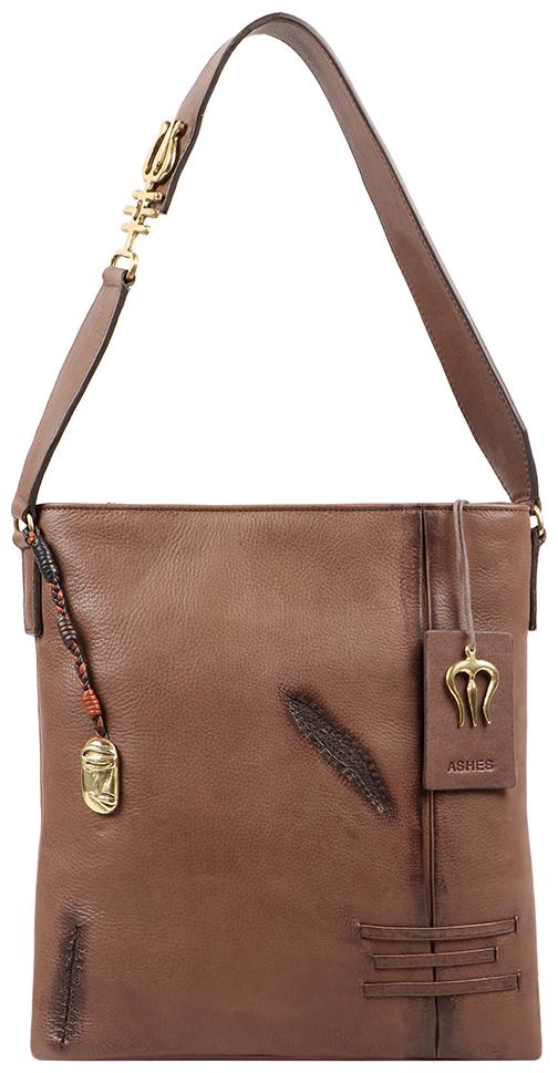 

Hidesign Sadhavi Brown Leather Women s Shoulder Bag