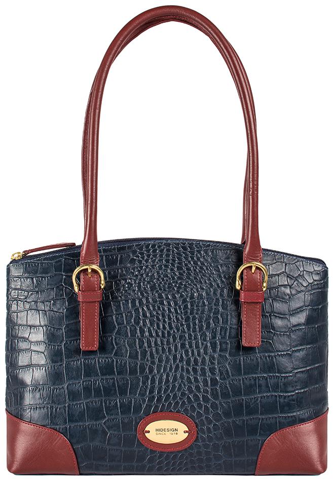 

Hidesign Saturn 01 Sb Blue Leather Ladies Hand Bag