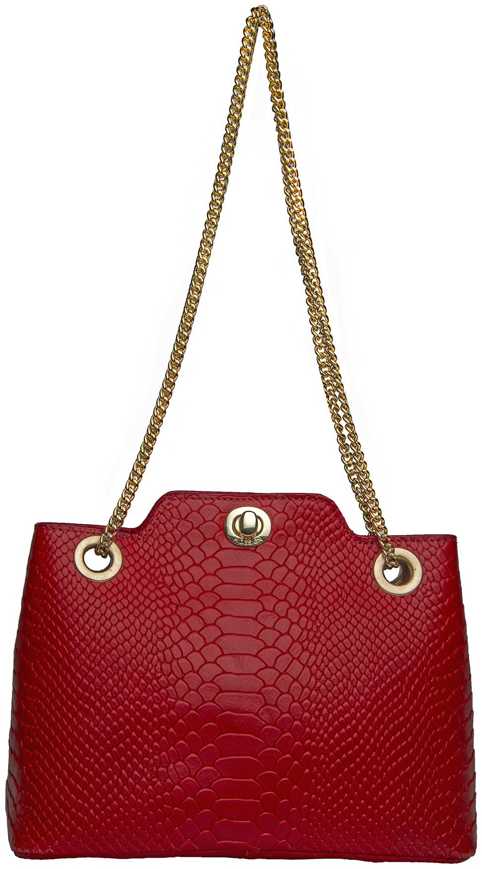 

HIDESIGN SB ALIYA 01 RED LEATHER WOMENS SHOULDER BAG