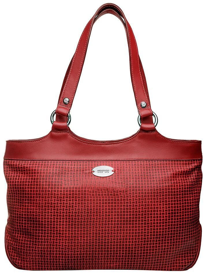 Hidesign Leather Women Shoulder Bag Red