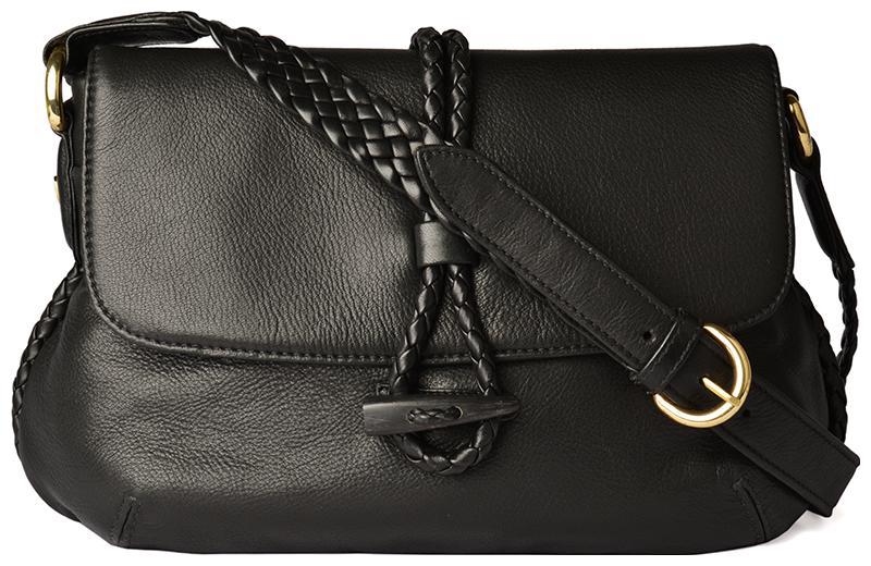 

HIDESIGN SEVRUGA BLACK LEATHER LADIES HANDBAG