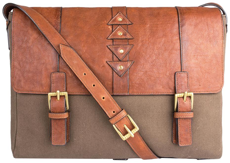 

HIDESIGN SIMBA 02 TAN LEATHER MESSENGER BAG (MASAI)