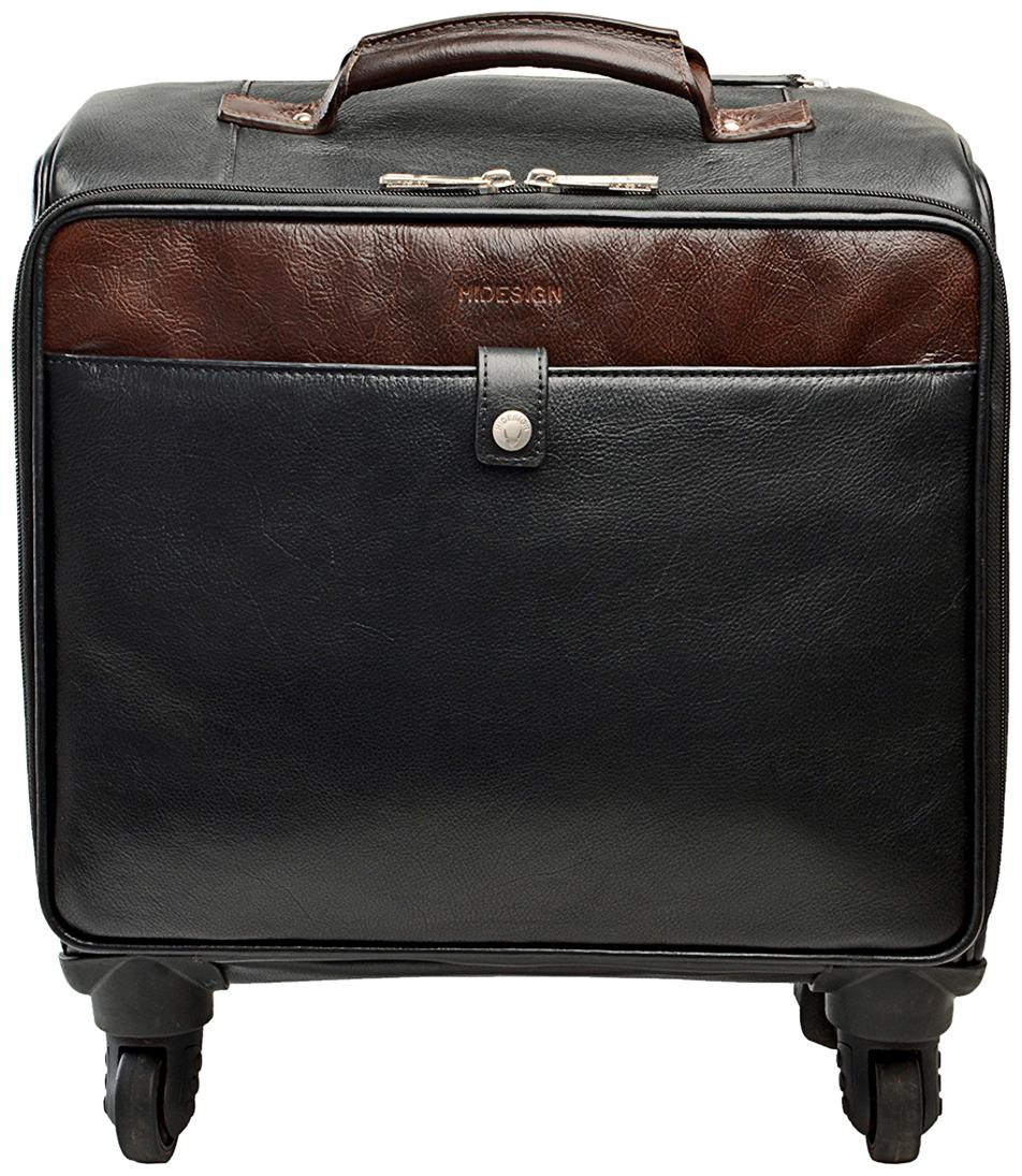 

Hidesign Sundown 02 Black Leather Trolley Bag