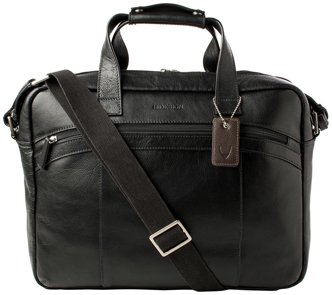 

HIDESIGN THE RIDGEWAY 01 BLACK LEATHER BRIEFCASE