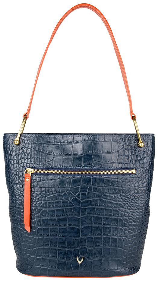 

Hidesign Women Solid Leather - Tote Bag Blue