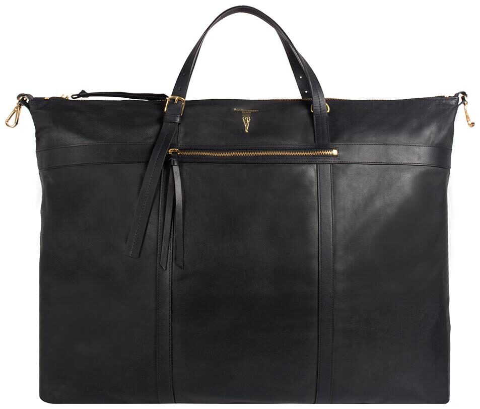 

Hidesign Leather Men Gym bag - Black