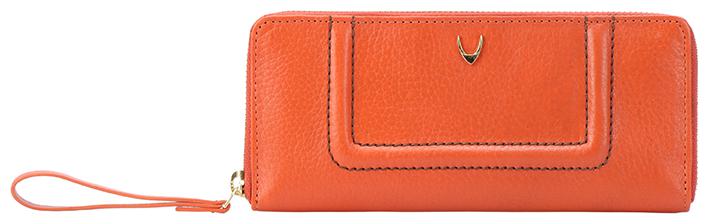 

Hidesign Women Orange Leather Wallet