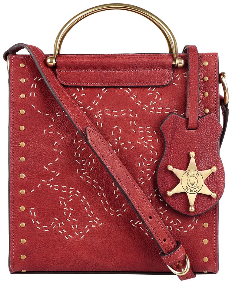 

Hidesign Wild Rose 02 Red Leather Women s Sling Bag