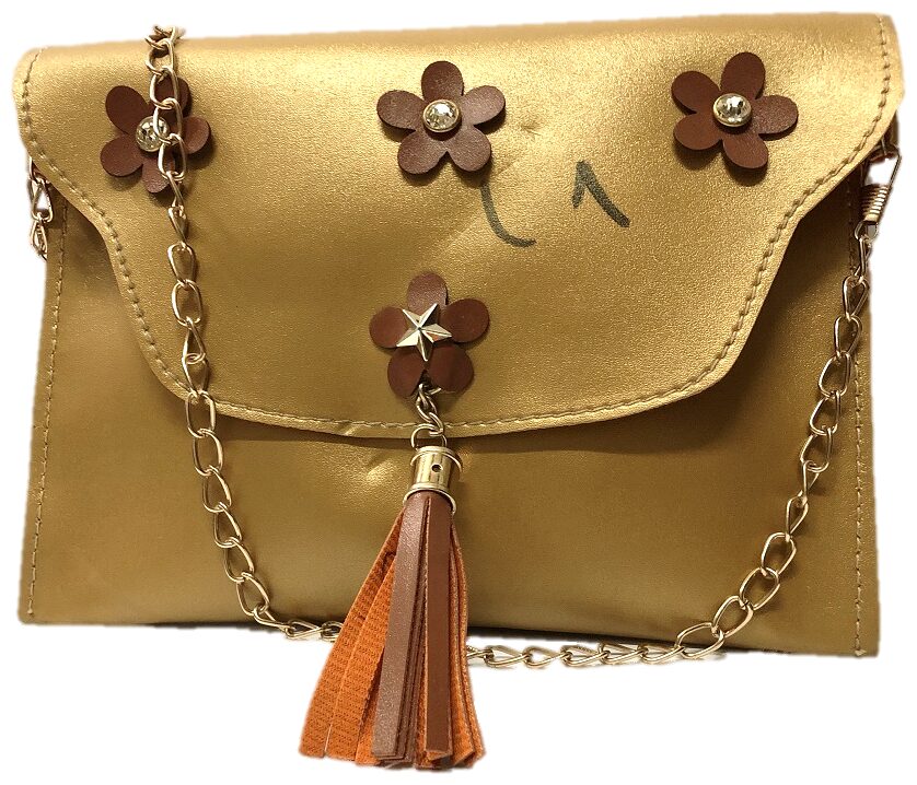 

HIGH-CHOICE Gold PU Solid Sling Bag