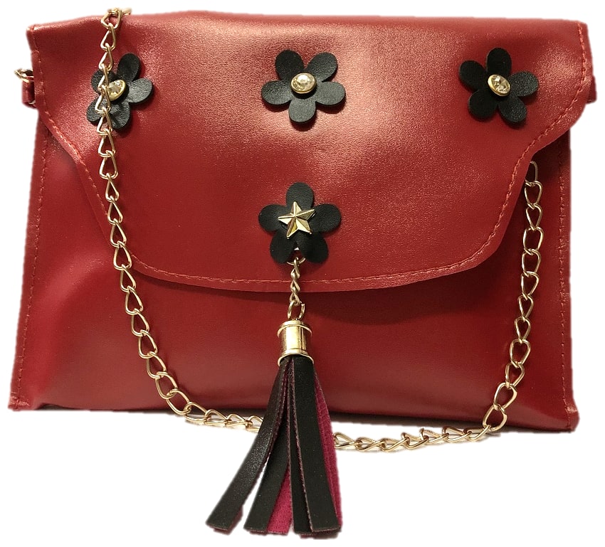 

HIGH-CHOICE Red PU Solid Sling Bag