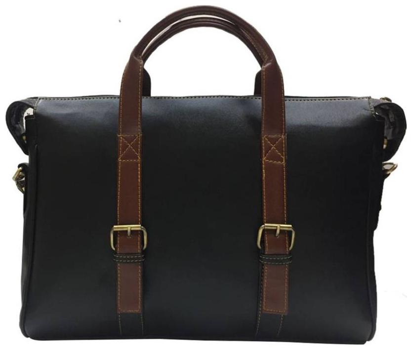 

Home Story Black Faux leather Polyester Laptop messenger bag