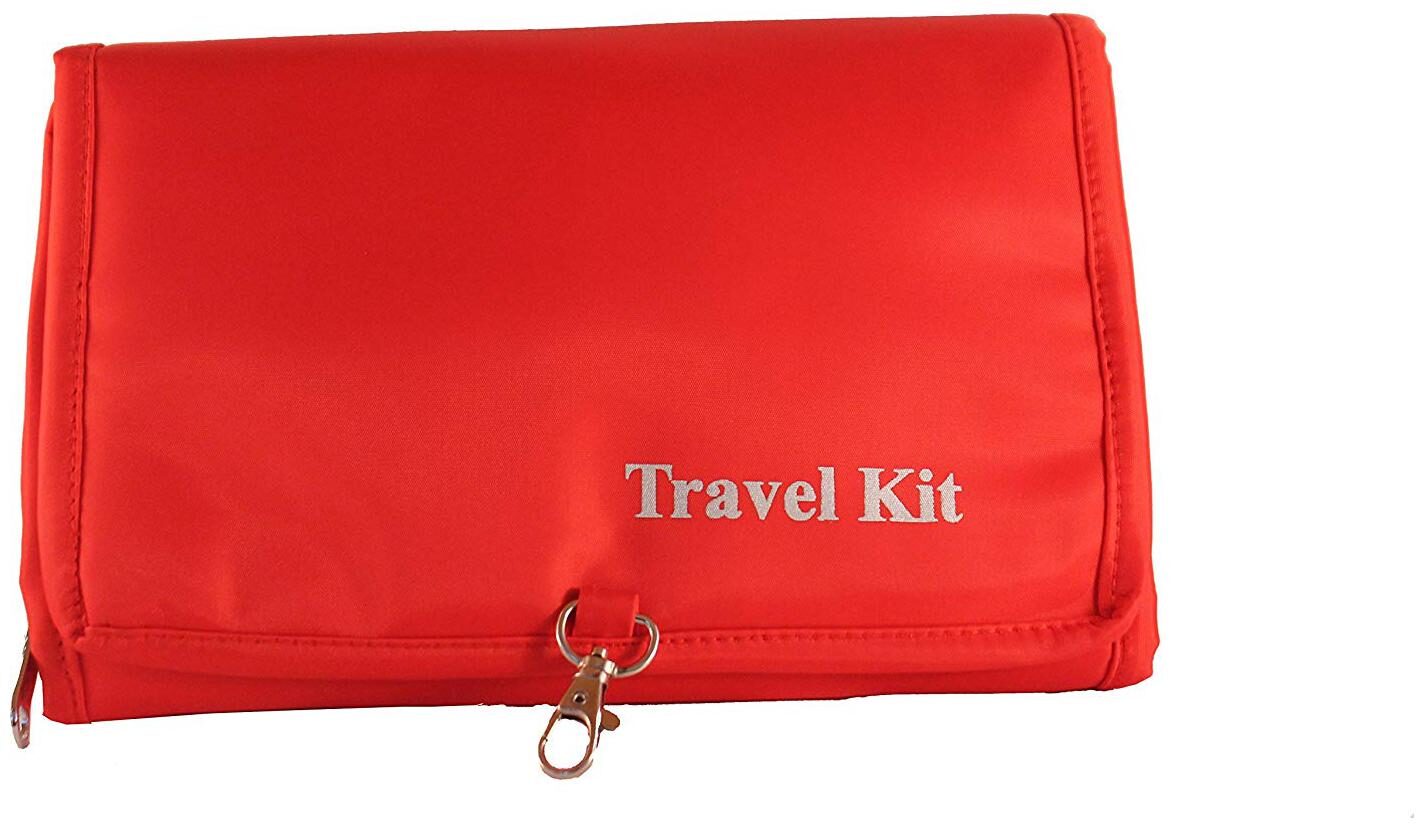 

Honestystore Women Cosmetic Travel Toiletry Storage Box Makeup Bag Organizer Case High Quality Makeup Brush Holder Red Color