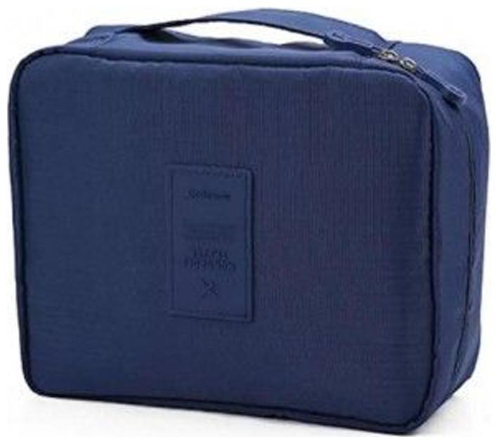 

Honestystore Portable Waterproof Multi Pouch Travel Toiletry Cosmetic Makeup Case Storage Bag With Handle (Navy Blue)