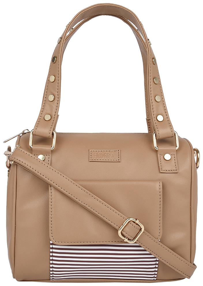 

Horra Beige PU Satchel