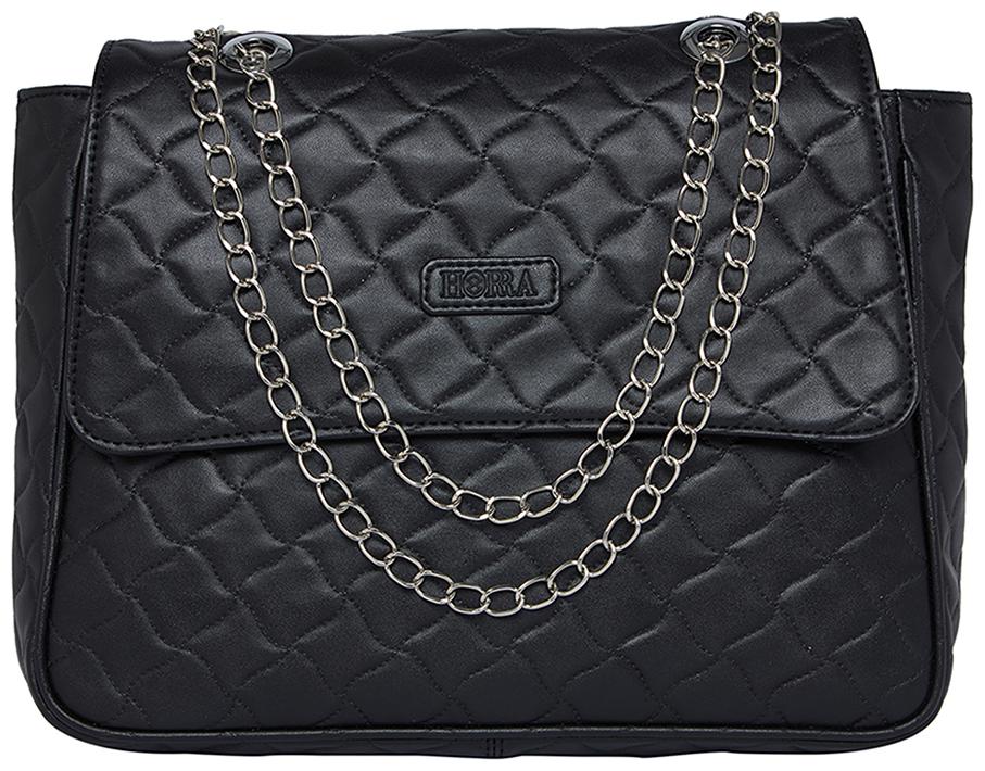 

Horra Black PU Satchel