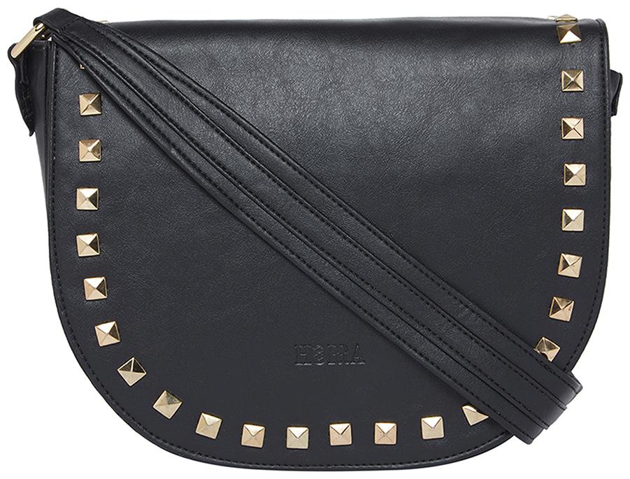 

Horra Black PU Shoulder Bag