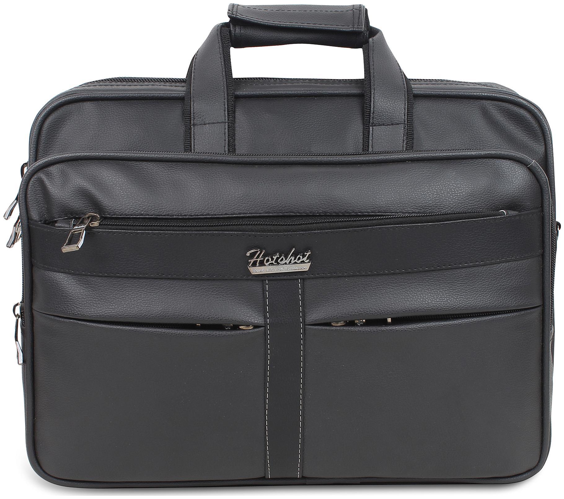 

HOT SHOT Artificial Leather 15 6 inch Laptop Messenger Bag