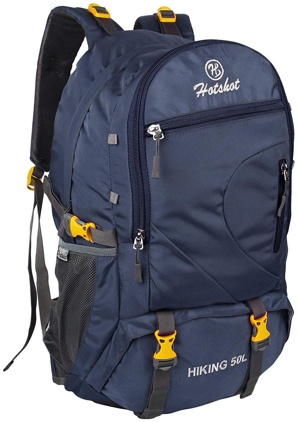 

Hotshot Waterproof Travel Backpack for Outdoor Sport Camp Hiking Trekking Bag Camping Rucksack 50 Liters Navy Blue