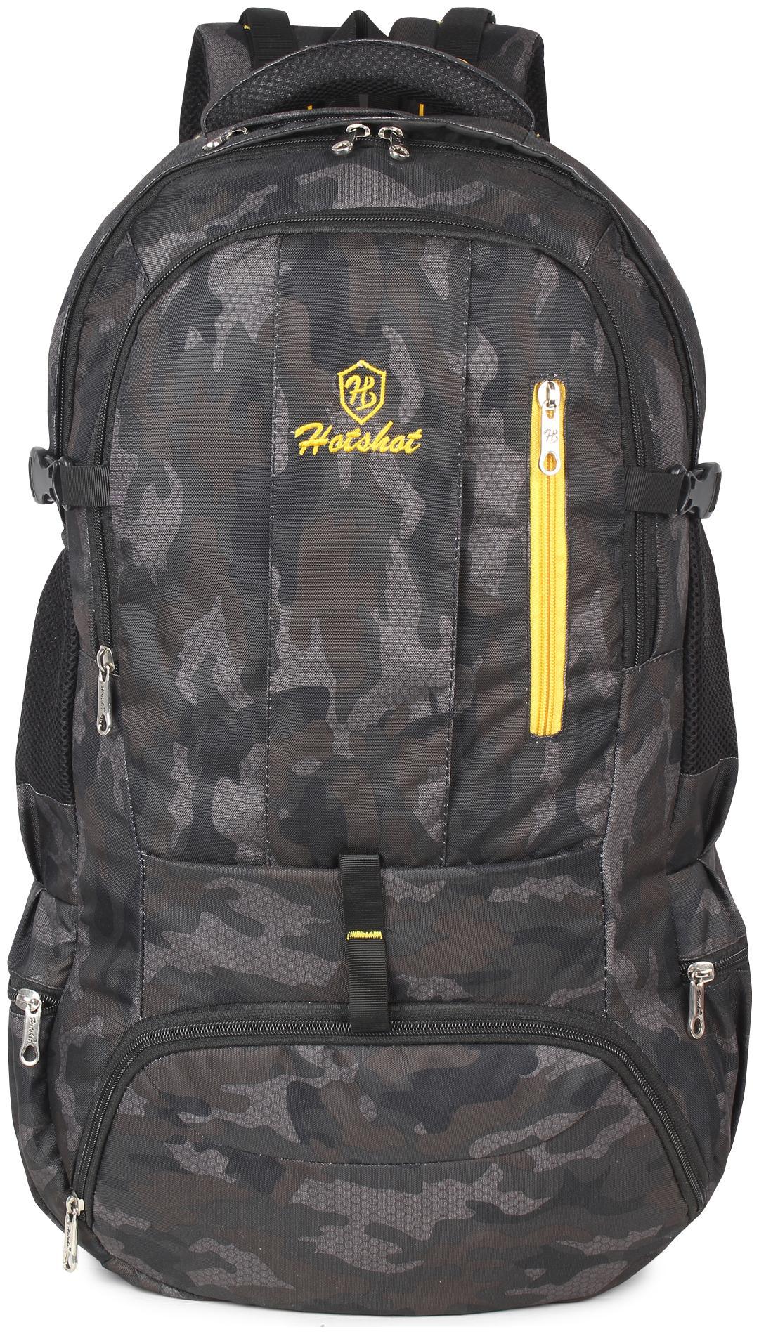 

Hotshot Waterproof Travel Backpack for Outdoor Sport Camp Hiking Trekking Bag Camping Rucksack 60 Liters (Black and Grey)