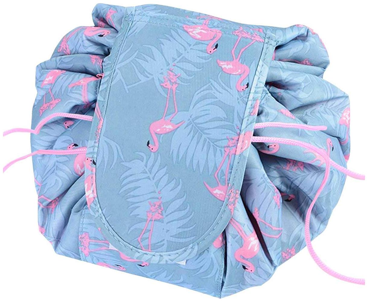 

House of Quirk Lazy Cosmetic Bag Drawstring Travel Makeup Bag Pouch For Women