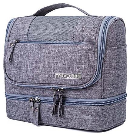 

House of Quirk Unisex Polyester Waterproof Toiletry Makeup Cosmetic Bag(Grey)