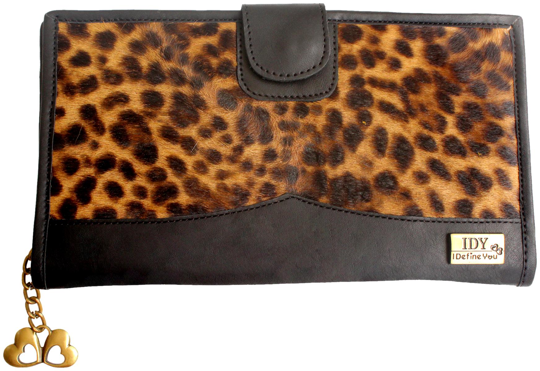 

I DEFINE YOU Women Black Leather Wallet