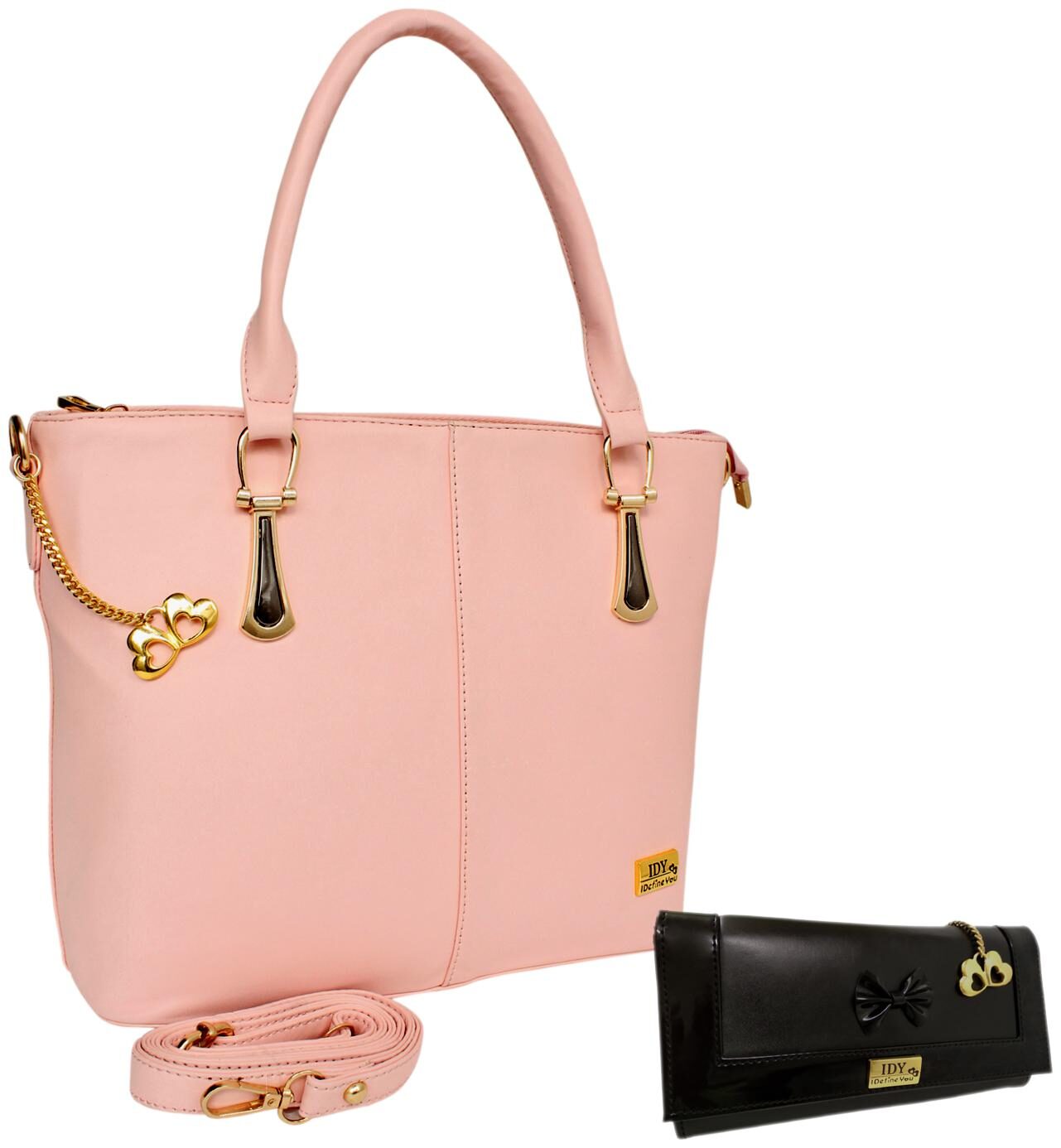 

I DEFINE YOU Pink PU Handheld Bag