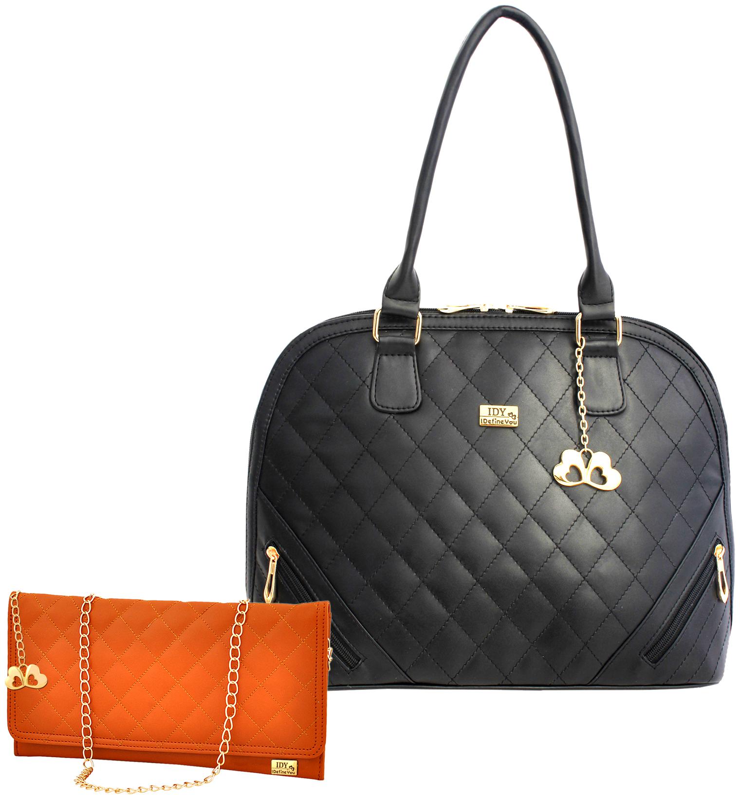 

I DEFINE YOU Black PU Handheld Bag